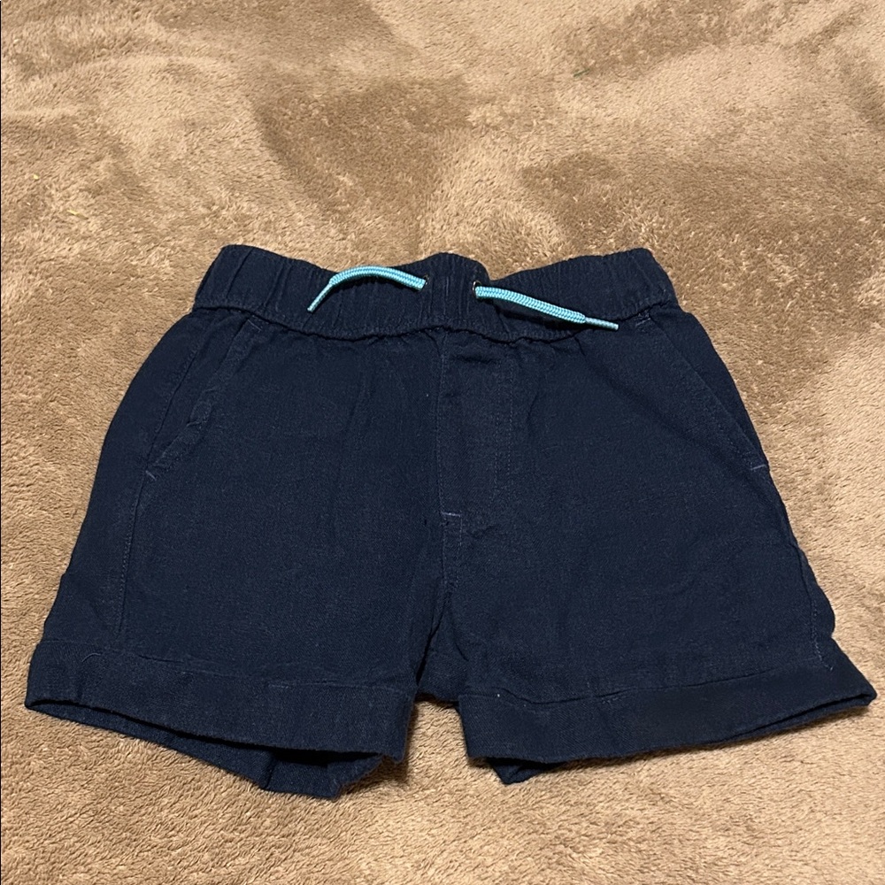 wonder nation Navy Shorts with Light Blue Drawstring